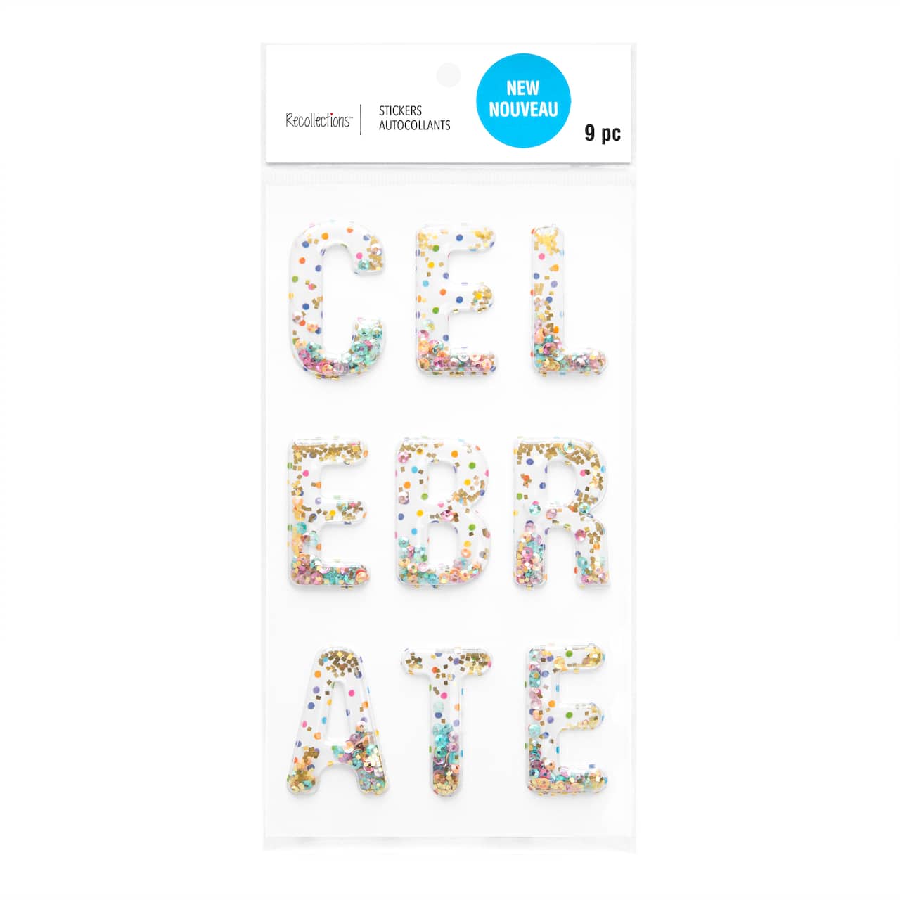 12 Pack: Celebrate Shaker Stickers by Recollections™